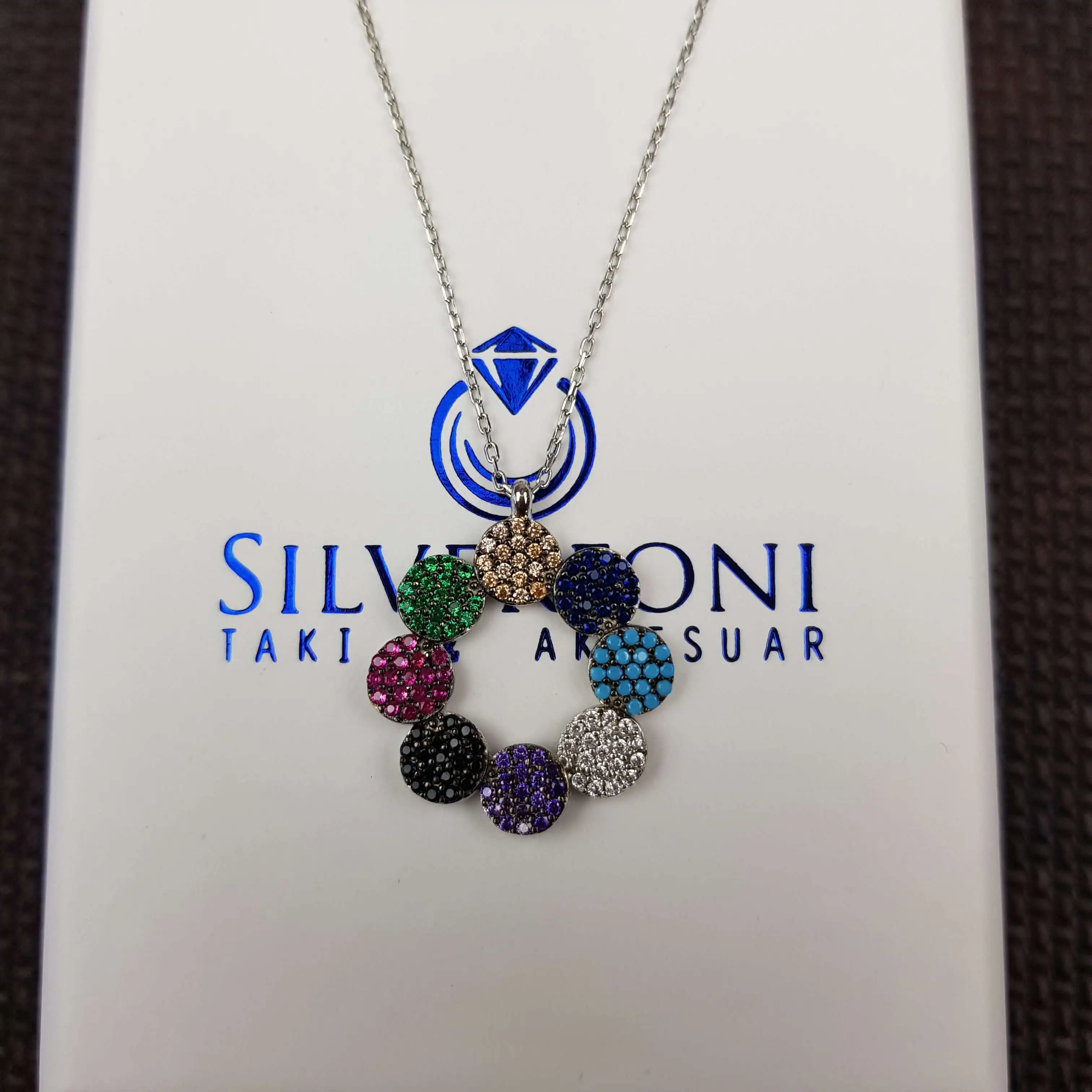 Collier en argent Sterling 925 pour femmes, pendentif avec fleurs colorées en pierre de Zircon, bijou précieux, élégant, chaîne de luxe, Cool, cadeau d'anniversaire