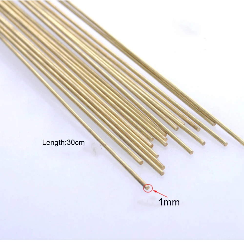 

Round Solid Brass Rod 300*1mm Copper Rod DIY Children Toy Remote Control Model Aircraft Accessories Heritage Shaft Metal Bar
