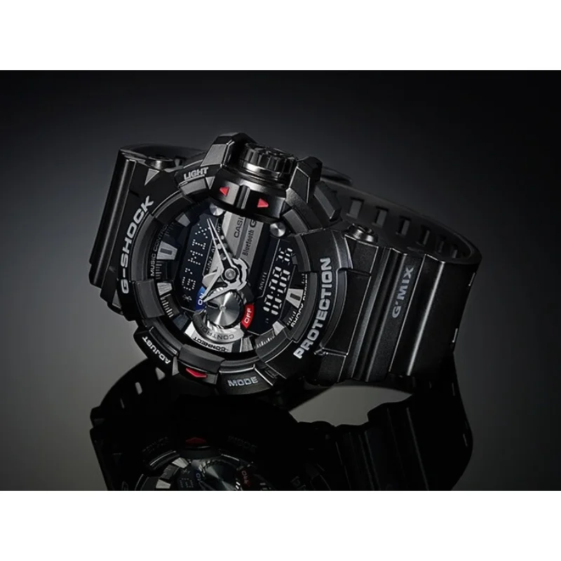 Мужские часы Casio G SHOCK с аналоговым и цифровым циферблатом черного цвета