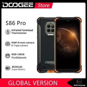doogee s86 pro rugged smart phone 8gb128gb infrared thermometer mobile phone smartphone heliop60 octa core 8500mah free global shipping