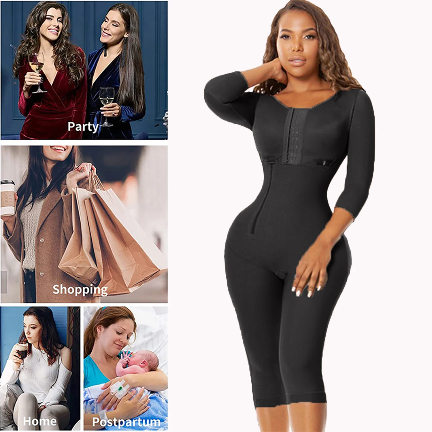 Women's Corset Post-operative BBL With Bra High Compression Strong Control Full Body Shapers Skims Shapewear Fajas Colombianas