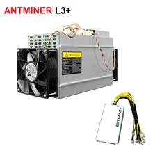 Бесплатное электричество рекомендуется Bitmmin Antminer, вторая использованная майнинговая машина L3 + 504Mh/s с блоком питания Antminer Miners L3 Plus