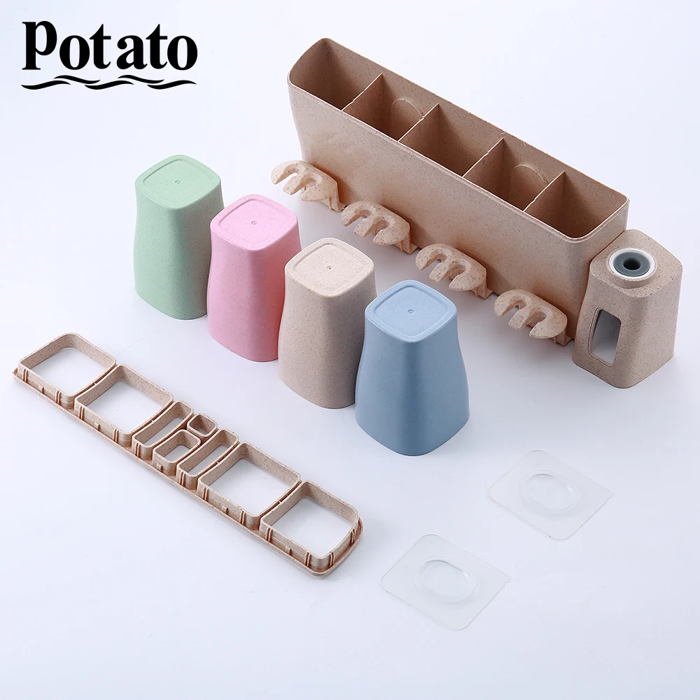 Potato Держатель для зубной щетки на присоске крышка настенный держатель хранения