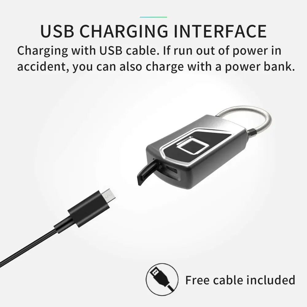 Замок HONTUSEC со сканером отпечатков пальцев умный водонепроницаемый замок