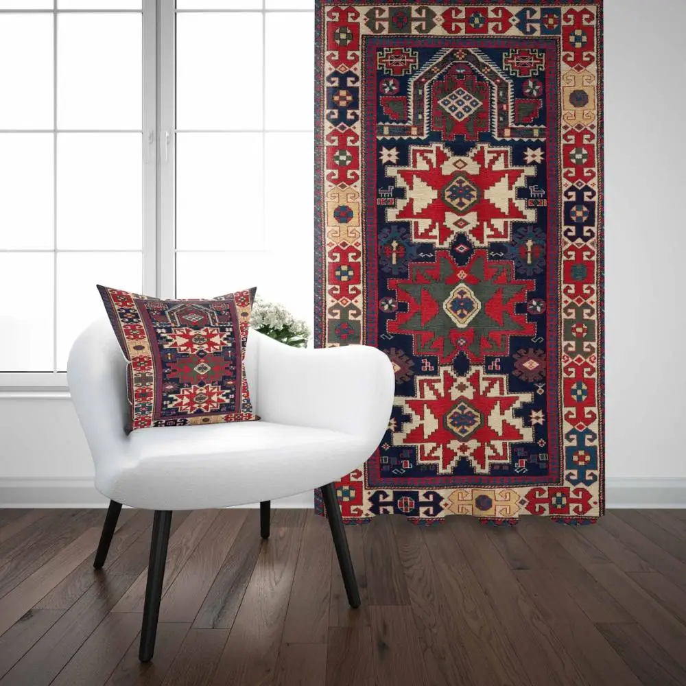 Еще синий и красный цвета античный турецкий османский Винтаж 3D принт Гостиная