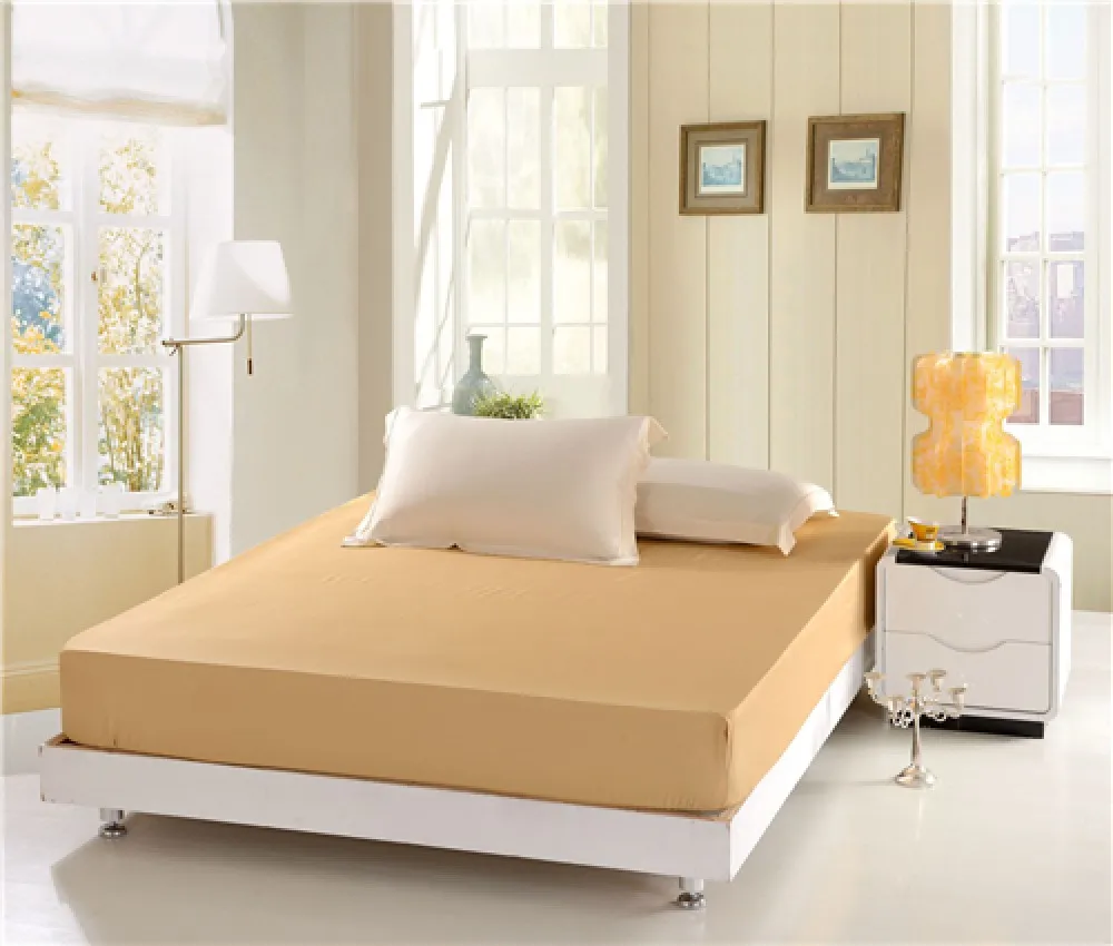 Простынь на резинке бамбук (BP-03) бежевый