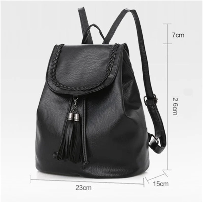 1 комплект черный рюкзаки женские Дамские кожаные Сумки из искусственной кожи