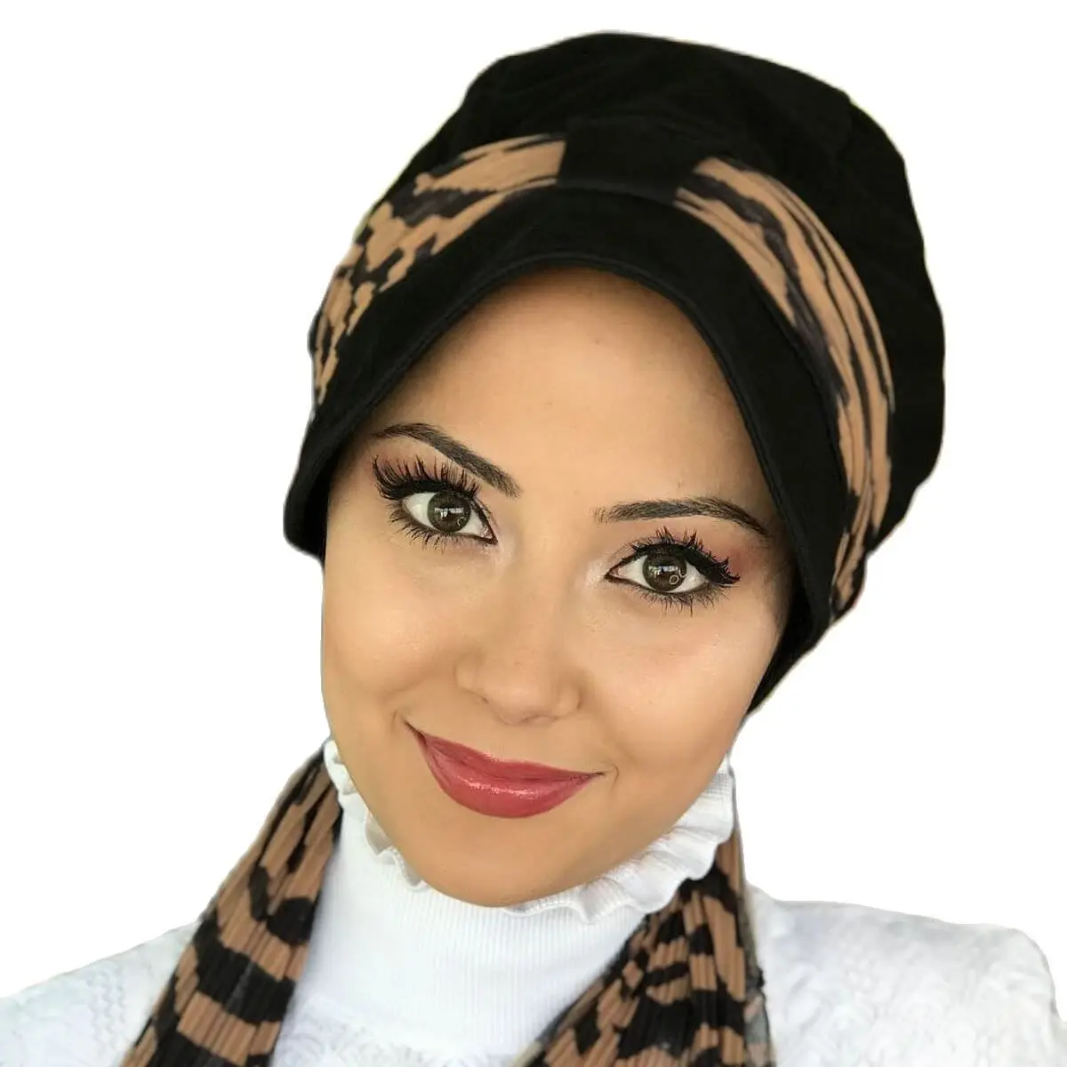 

Islamic Fashion Muslim Women Hijab 2021 Trend Scarf Buckle Ready Sal Black Tek Biritli Scarf Hat