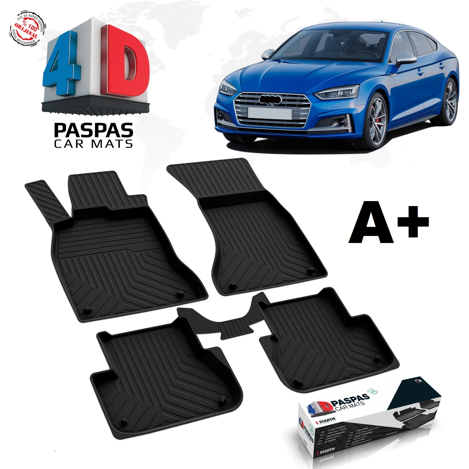 

Резиновый коврик для AUDİ A5, 5 шт., аксессуары для помещений черного цвета, новая модель 2017, 2018, 2019, 2020, 2021 год разрыва