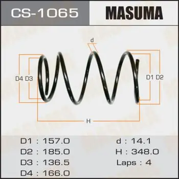Пружина подвески Masuma MASUMA CS1065|Детали амортизаторов| |