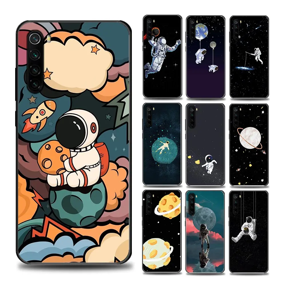 

Cute Cartoon Space Astronauts Phone Case for Redmi 6 A Pro 7 7A Note7 8 A Note8 Pro T 9 S Pro 9 4G T Soft Silicone Cover Coque