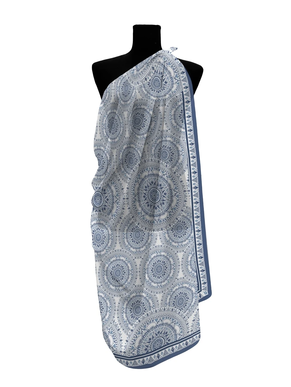 Парео Винтаж голубое|Платки и полотенца| |