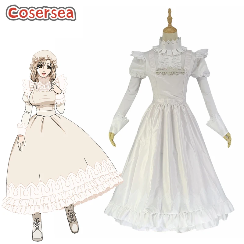 

Cosersea Anime Hataraku Saibou Cells At Work Macrophage Maid Dress Cosplay Costume Hat Apron Back Bow Women Fullset