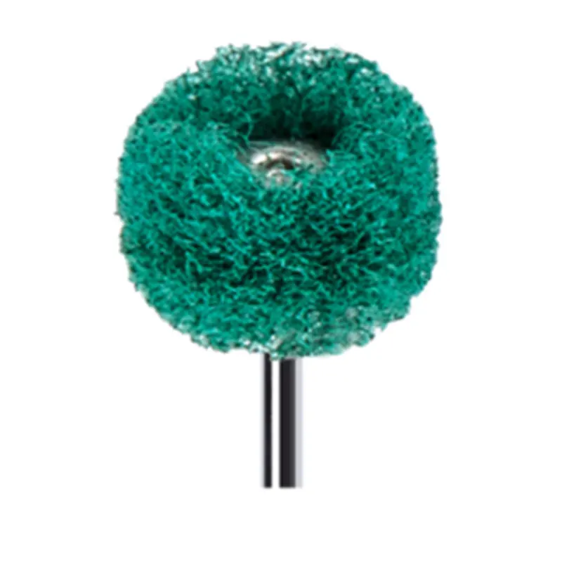 Green Nov-woven 50 шт. Стоматологическая лаборатория стоматология одонтология полировальная щетка колеса роторные инструменты 2,35 ММ hp хвостовик шерсть Коза хлопок черный бафф - Цвет: Green Nov-woven
