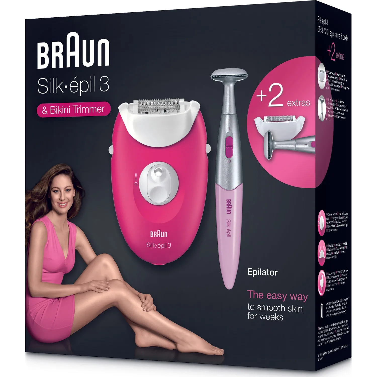 

ORIGINAL Braun Silk-epil 3 3420 Epilator For Women Portable Electric Depilator Bikini Body Shaver For Women Hair Removal machine