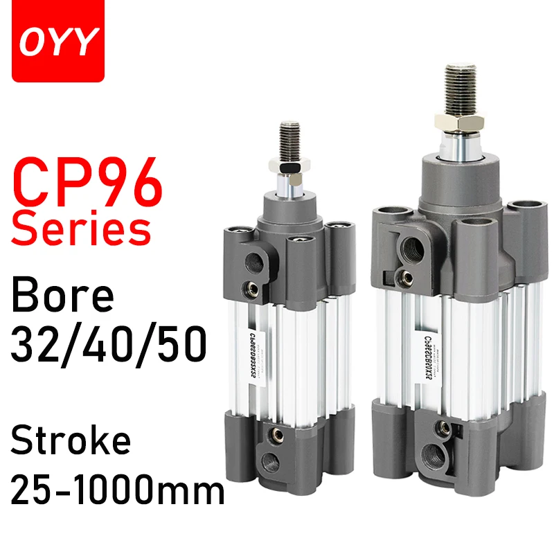 

Standard Pneumatic Cylinder CP96SDB Series Double Action Bore 32mm/40mm/50mm Stroke 25-350mm