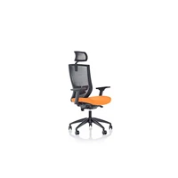 Space Office Butterfly Fishnet Manager Chair-Black-Yellow