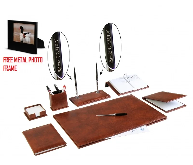 Набор из 9 предметов кожаных накладок на стол для офиса и бизнеса YENICE набор