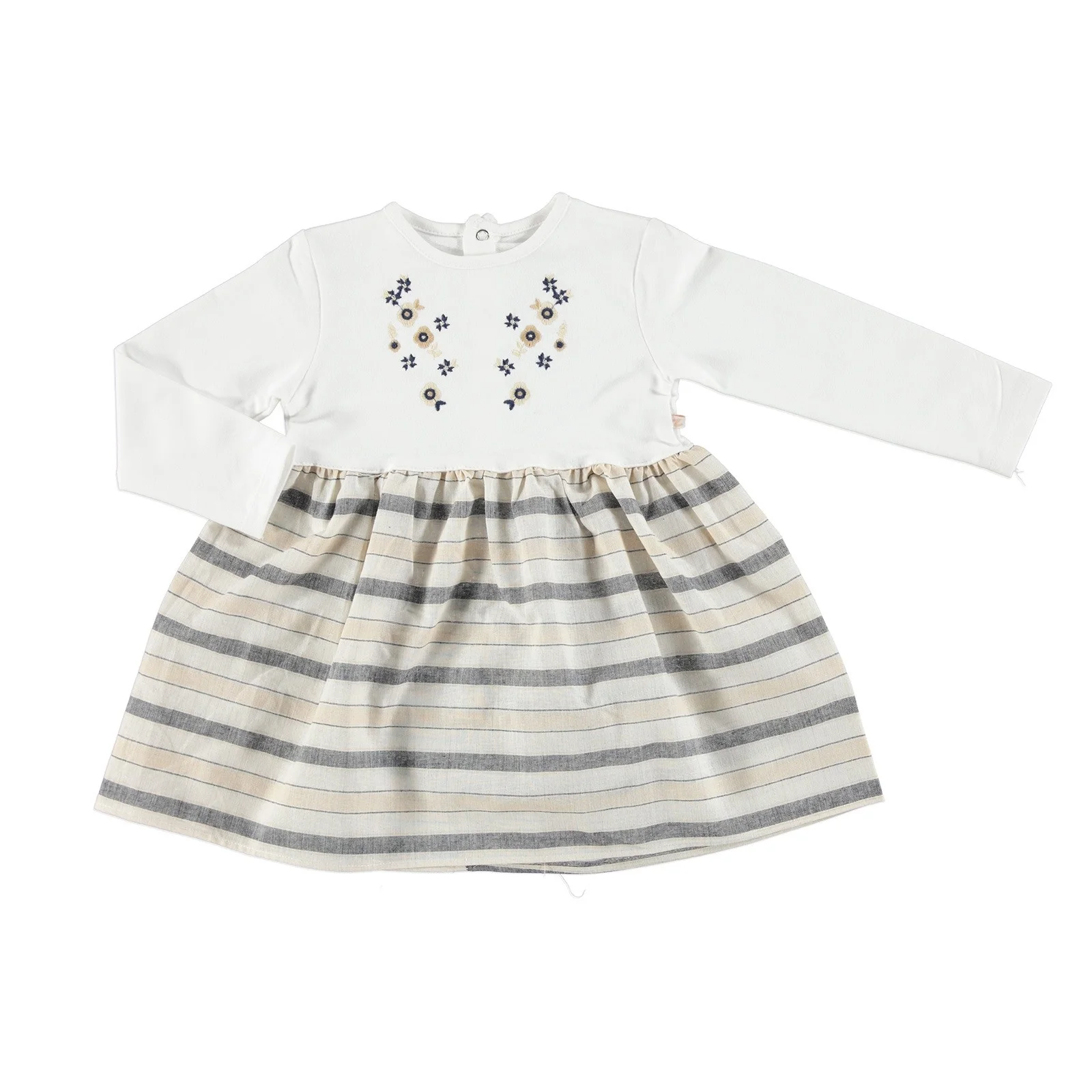 Ebebek BabyZ/платье в полоску с вышивкой для маленьких девочек | Мать и ребенок