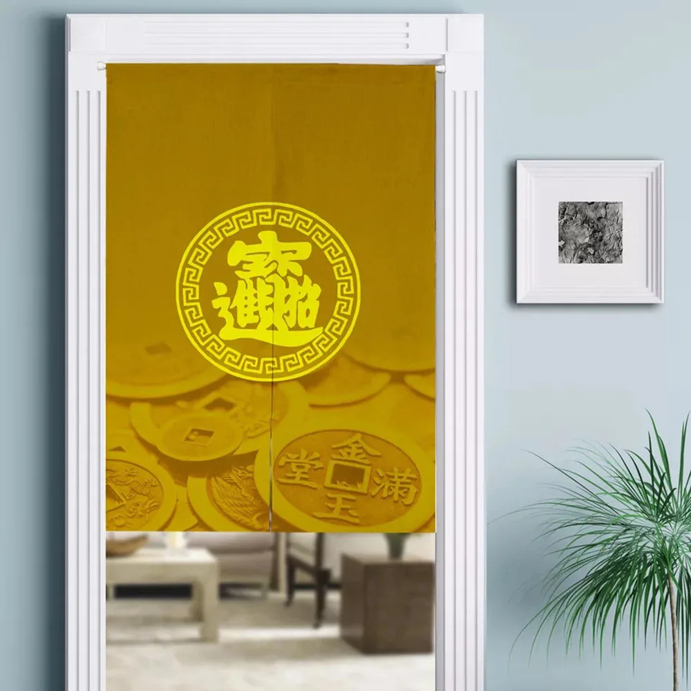 Занавеска на дверь в японском стиле Кот удачи с рыбой|cat cat|cat cat catcat luck |