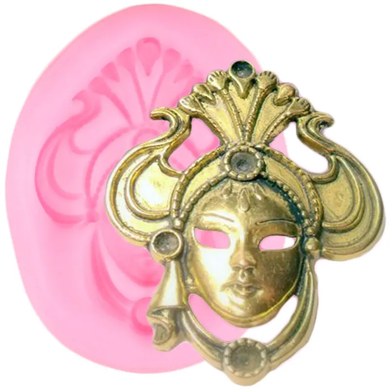 

DIY Искусство ремесло маска силиконовая форма помадка формы украшения торта инструменты форма для шоколадной мастики Полимерная глина-смол...