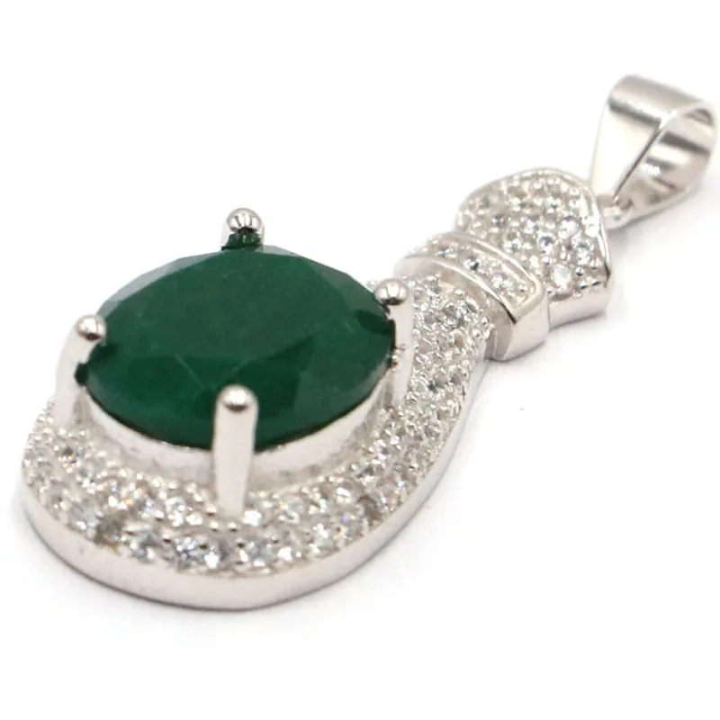 Кулон из серебра 4 5 пробы с натуральным красным Рубином зеленым изумрудом