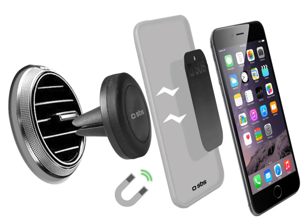Magnetic soporte universal mobile phone's Car spark screen ventilation
