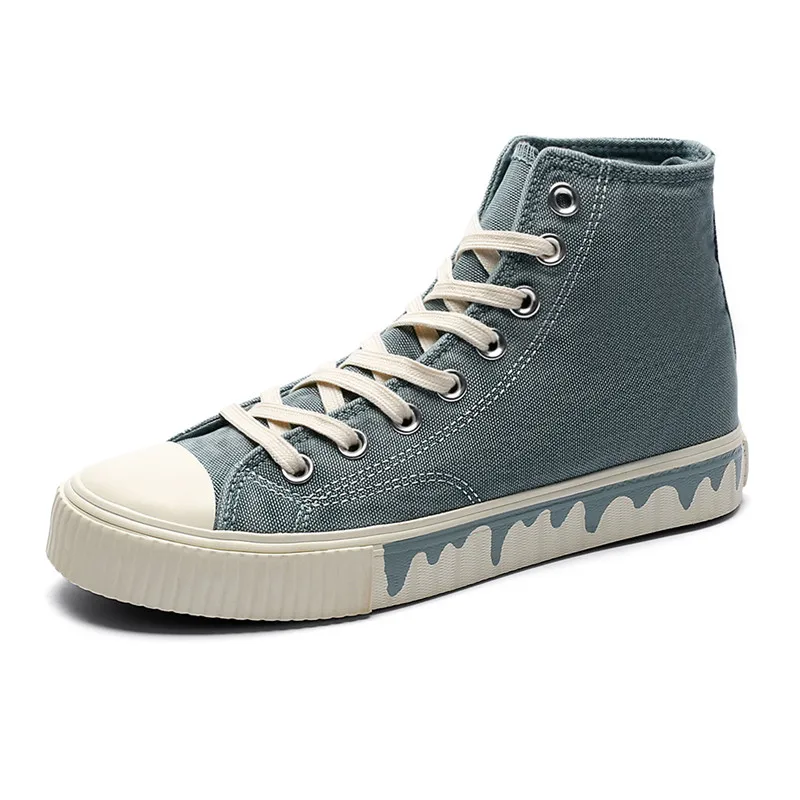 

Men Classical High-Top Canvas Shoes Summer Outdoor Comfortable Shoes Soft Insole Students Walking Sneakers 2021 New Brand 39-44