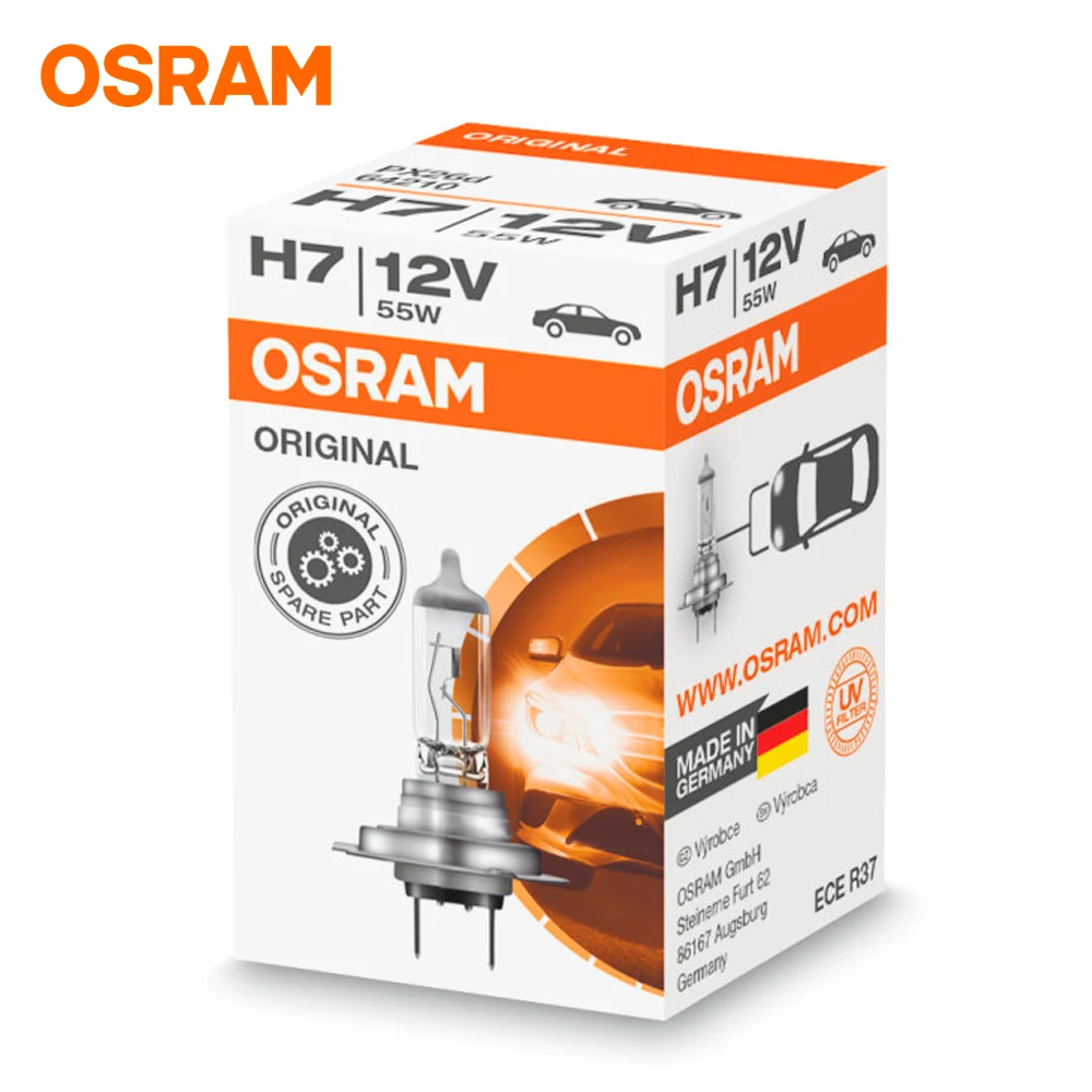 Автомобильные галогенные лампы Osram ORIGINAL H1 H7 H4 H8 HB3 HB4 H11 HIR2 64150 64193 64210 64211 9005 9006 9012 |