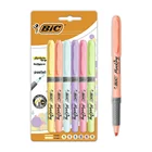 Маркеры-карандаши Bic 6 шт., пастельные маркеры, разноцветные художественные принадлежности для рисования, школы и офиса