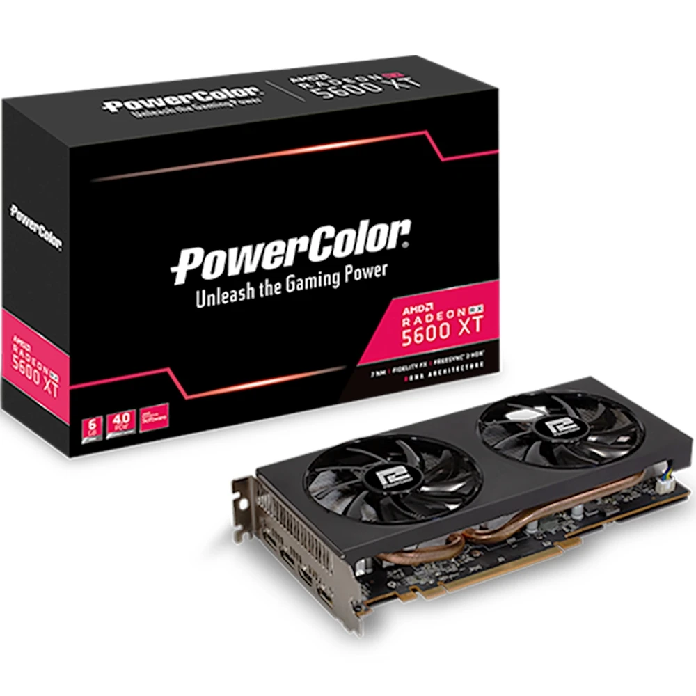 Видеокарта PowerColor AMD Radeon RX 5600XT 1620MHz 6144MB 12000MHz 192 bit RTL [AXRX 6GBD6-3DH/OC] | Компьютеры и офис