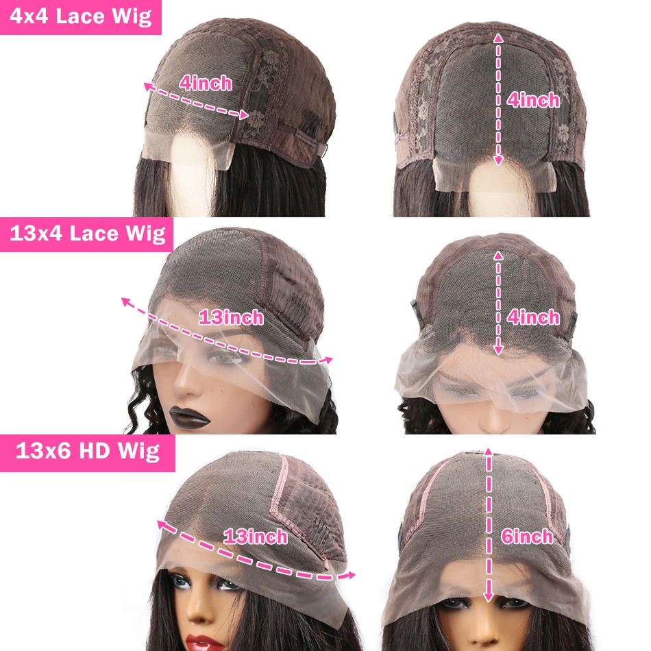 Rosabeauty 250% 30 дюймов свободный с глубокой волной на шнуровке передний парик 13x6