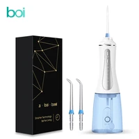 boi 5 mode 350ml tank usb rechargeable water pulse flosser dental electric oral irrigator jet for false teeth perfact smile