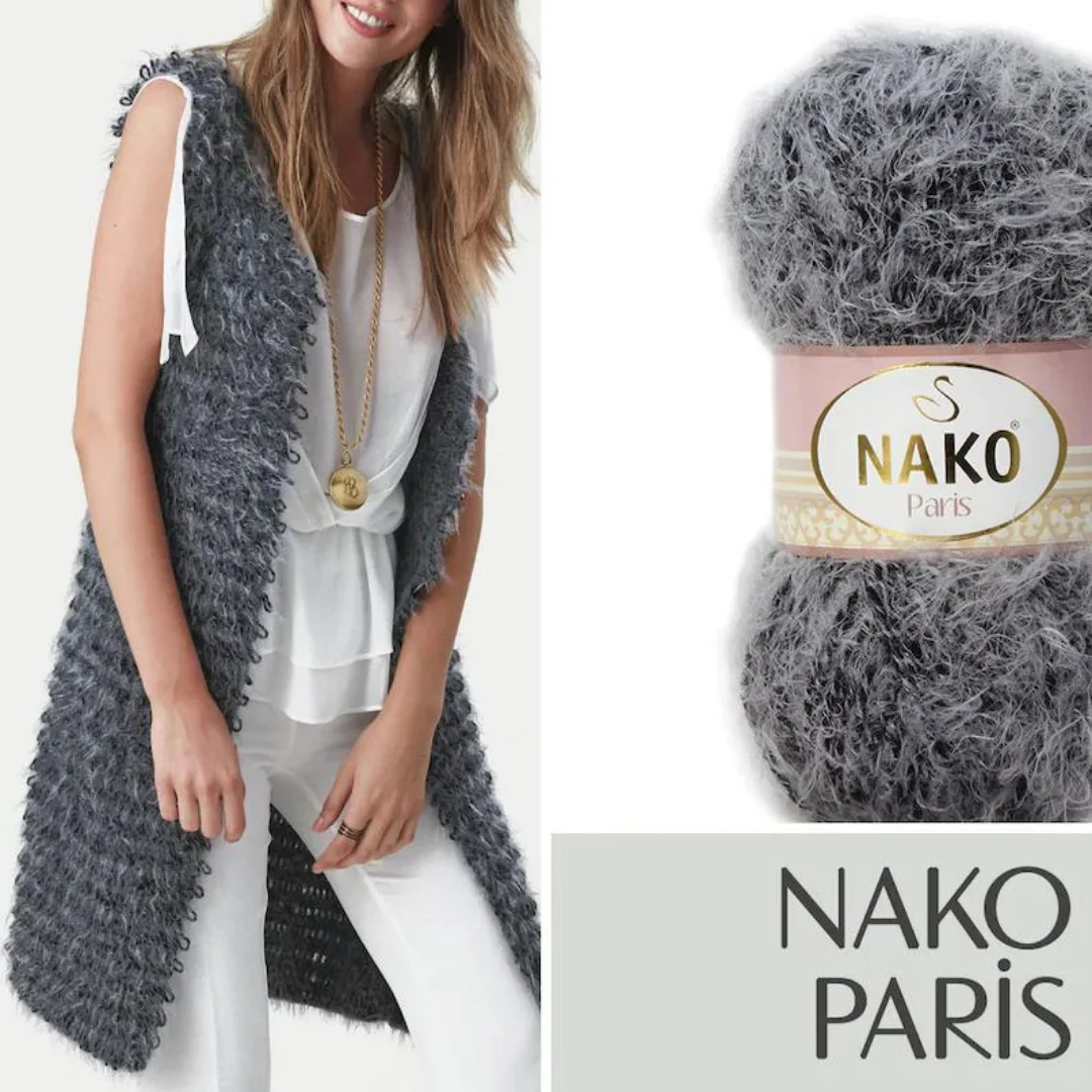 Nako Paris вязальная пряжа для вязания крючком акриловая шаль зимы шарф кардиган | Дом