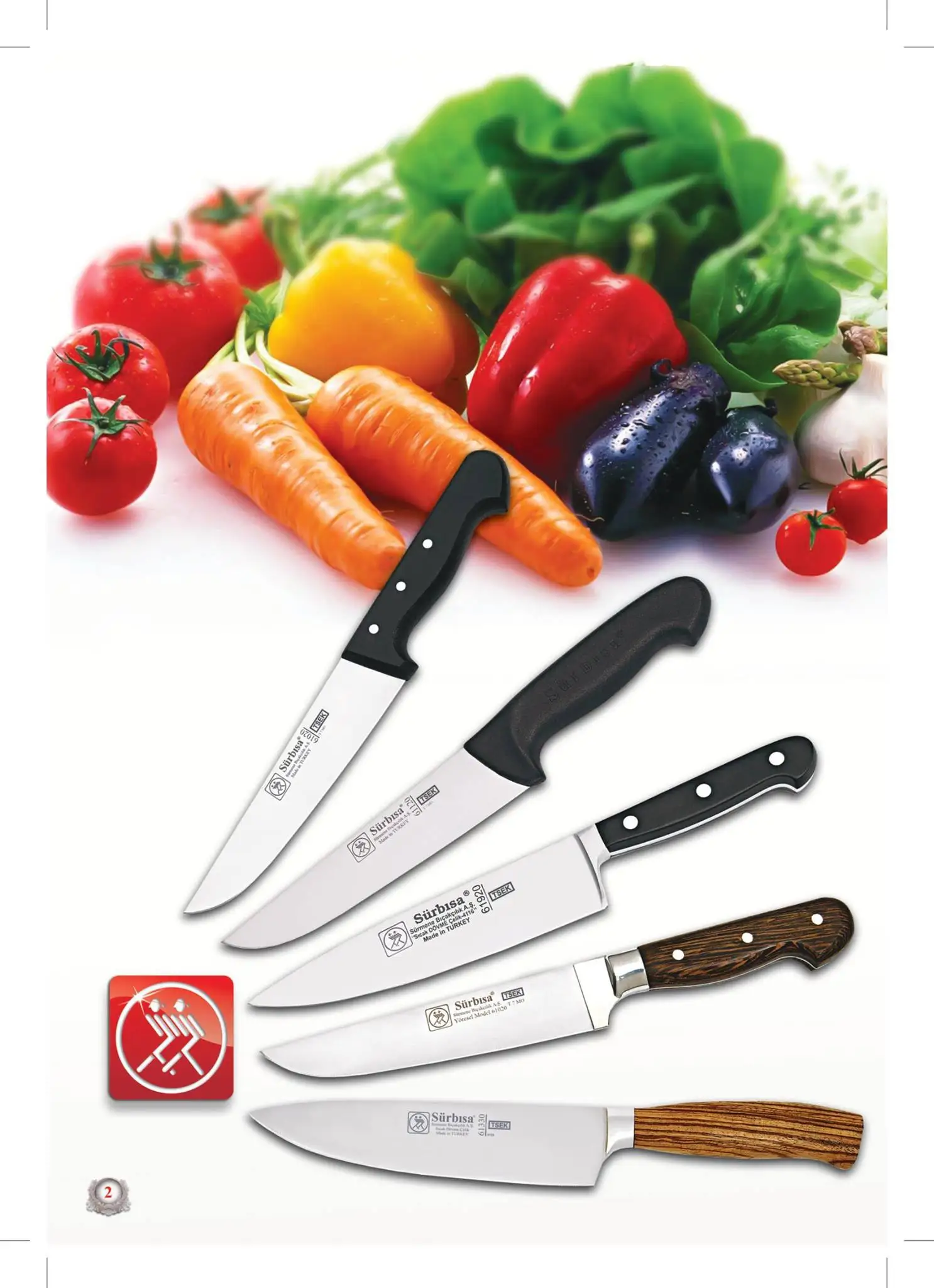 

Professional BUTCHER Srbisa Stainless Turkish Kebab Knife Set Sharp Grinding Steel Chef Home Garden Kitchen Dining Bar