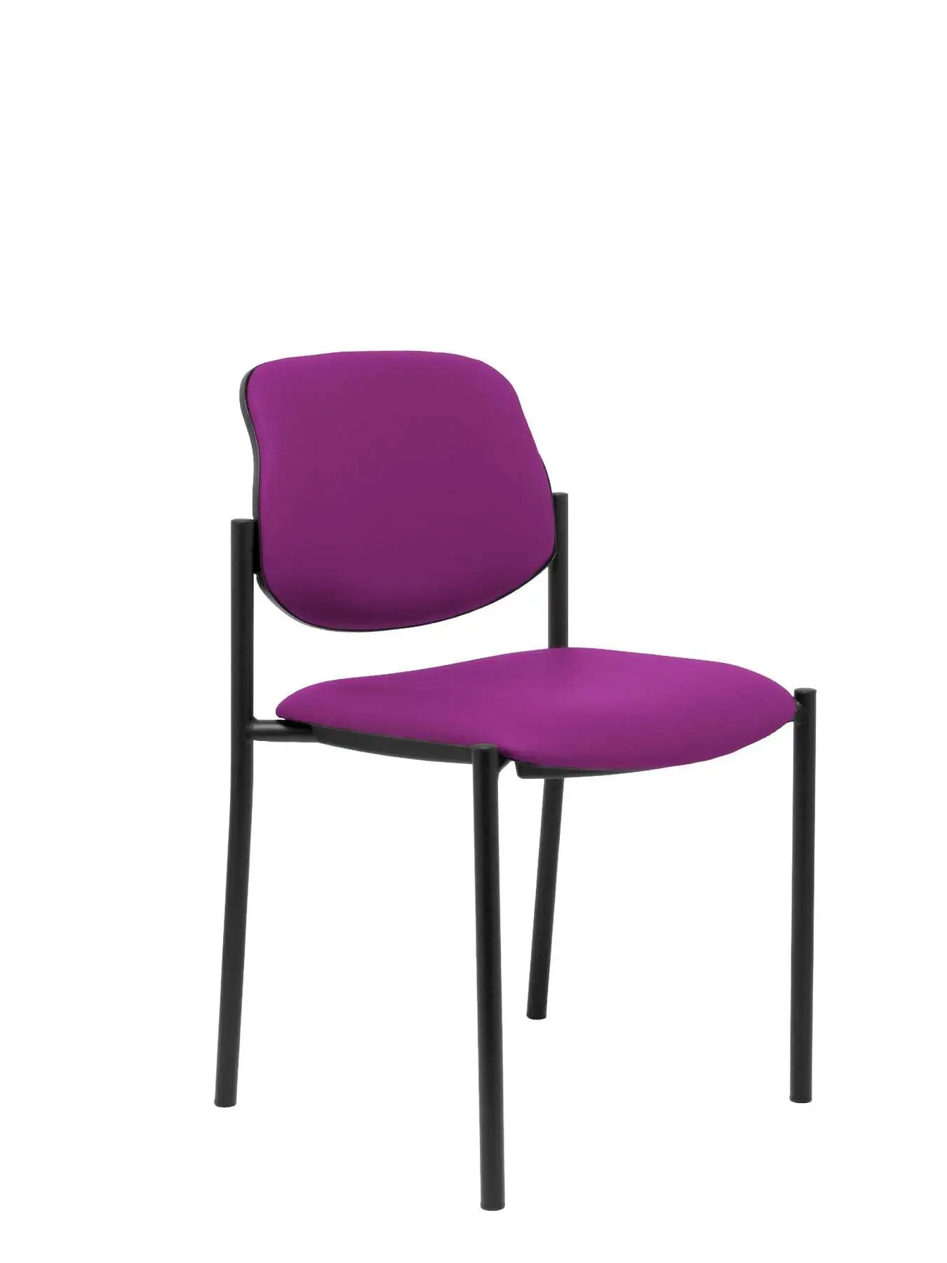 Стул для посетителей 4's Topsy and estrua Negro up seat backstop обивка в ткани Similpiel Mulberry Color