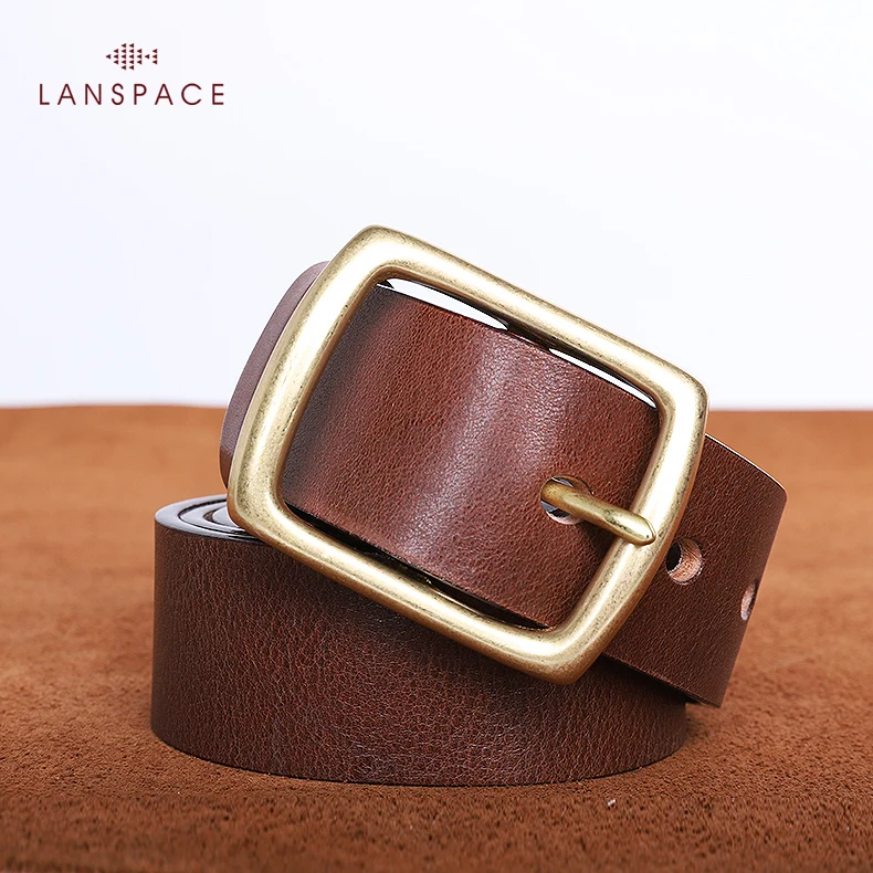 Кожаный мужской ремень LANSPACE тканые ремни кожаный 3 6 | Аксессуары для одежды