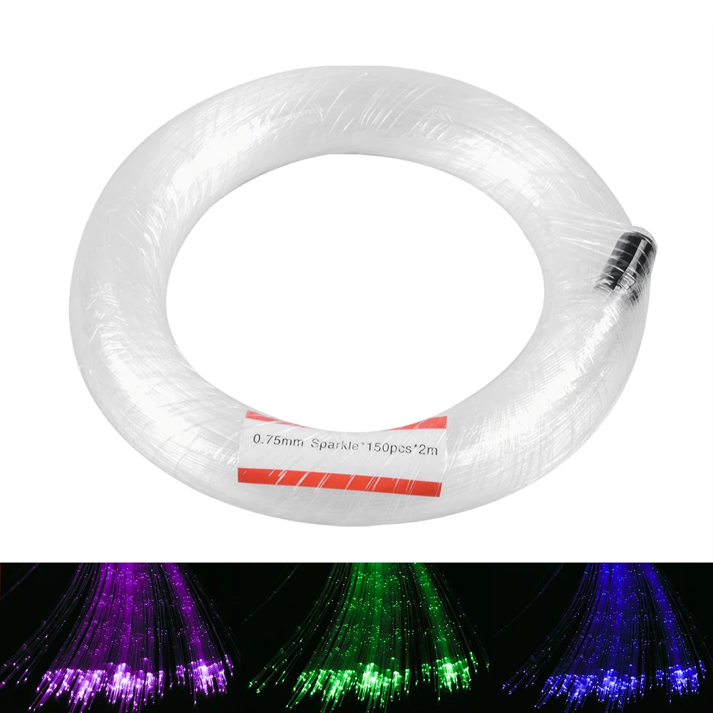 

0.75mm*150pcs*2m Flash Point Sparkle PMMA Fiber Optic Cable for Waterfall Curtain Sensory light Effect Kids Bedroom Decoration