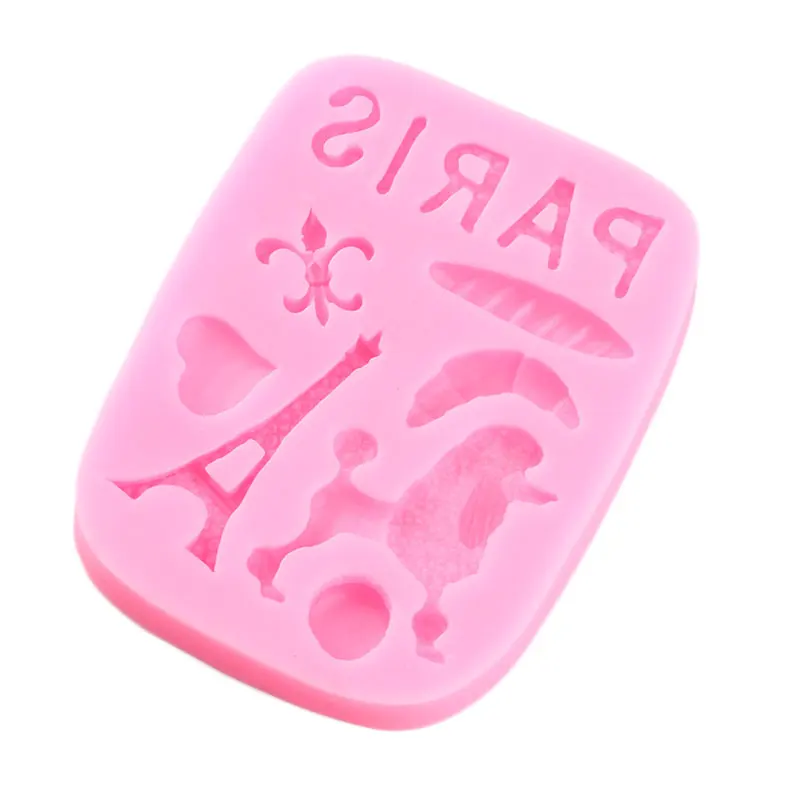 Париж Эйфелева башня силиконовые формы для взрослых пуделей рельеф Топпинг