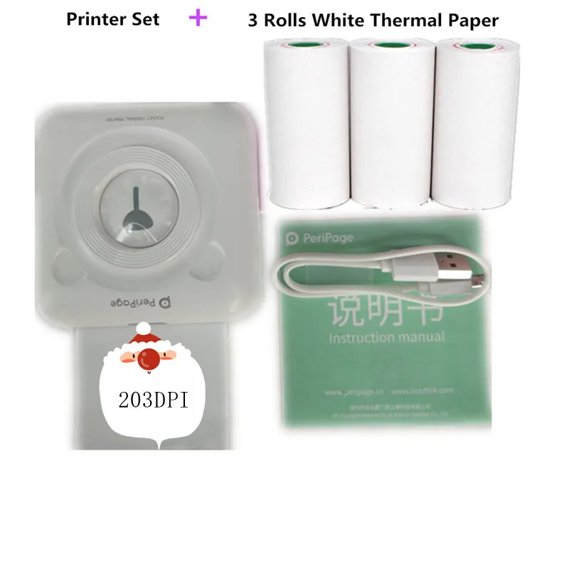 Портативные беспроводные карманные фотопринтеры PeriPage с Bluetooth термопечать на