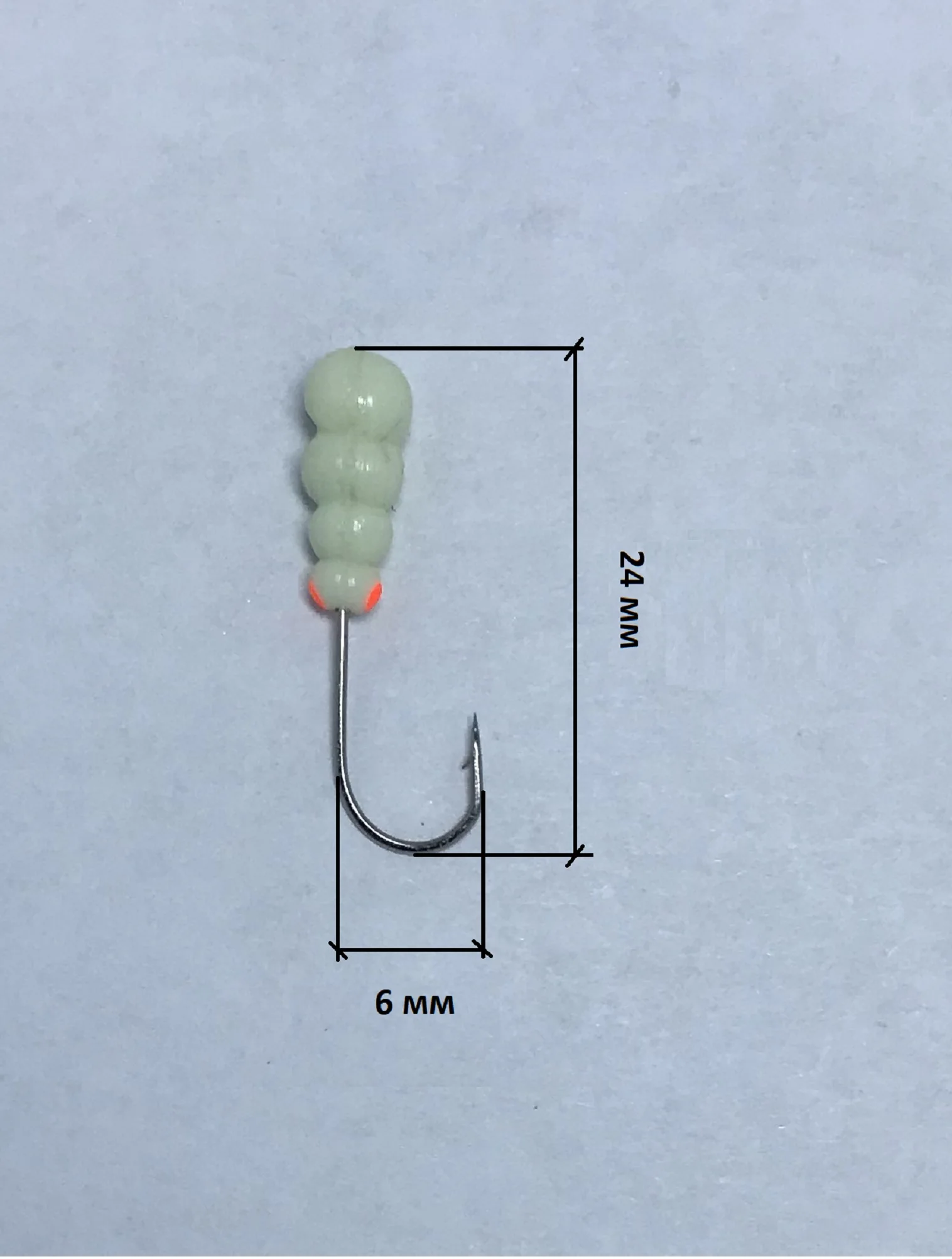 Мормышки Shape длительного свечения &quotЛичинка&quot кр.№№ 6 8 VMC Round Ni 10 шт./уп. | Спорт и