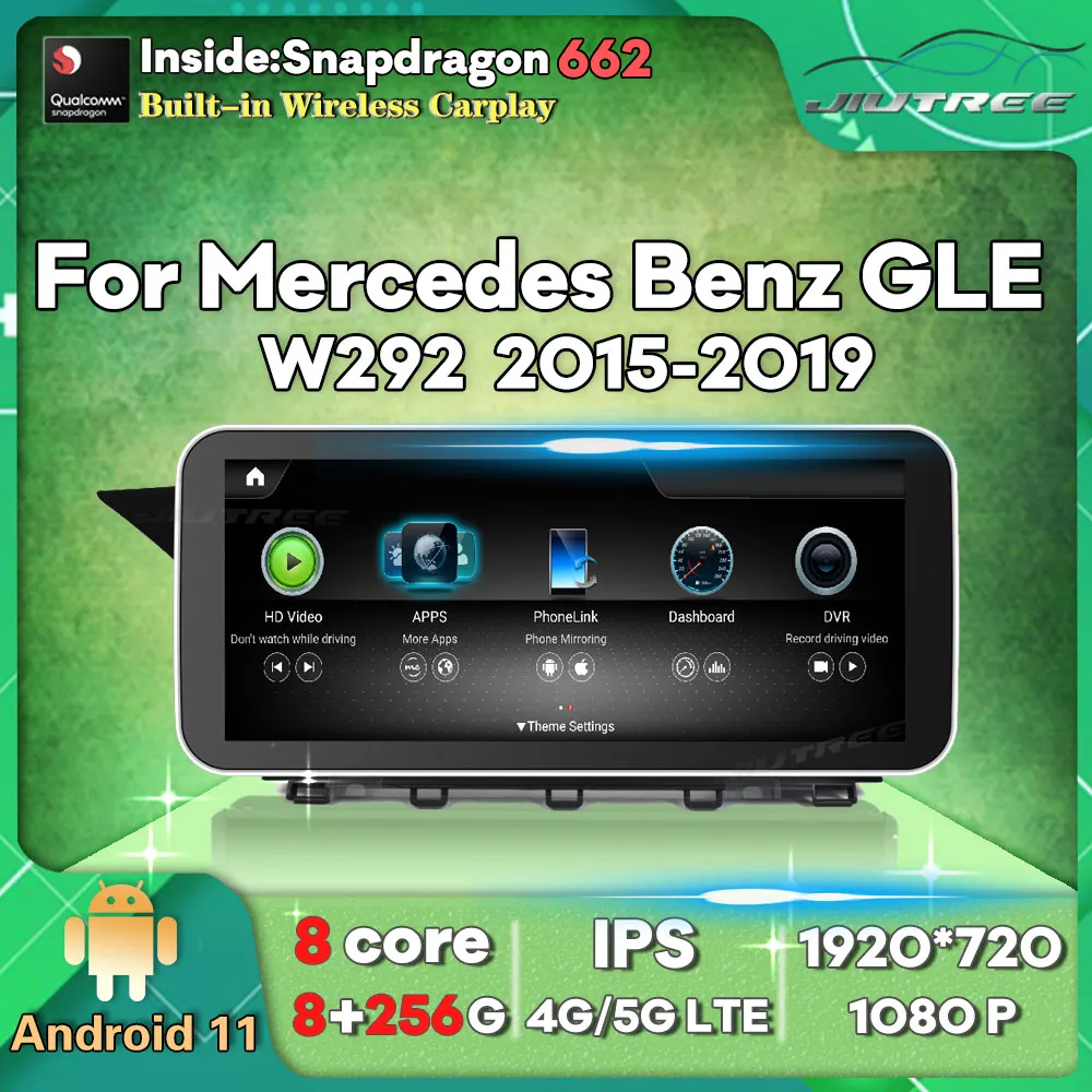 

256G 12,3 дюймов Android 11,0 автомобильное радио для Mercedes Benz GLE W292 2015-2019 мультимедийный плеер GPS навигация автомобильный стерео ресивер
