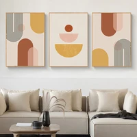 modern terracotta poster geometric canvas painting boho art print scandinavian abstract wall picture for living room home decor