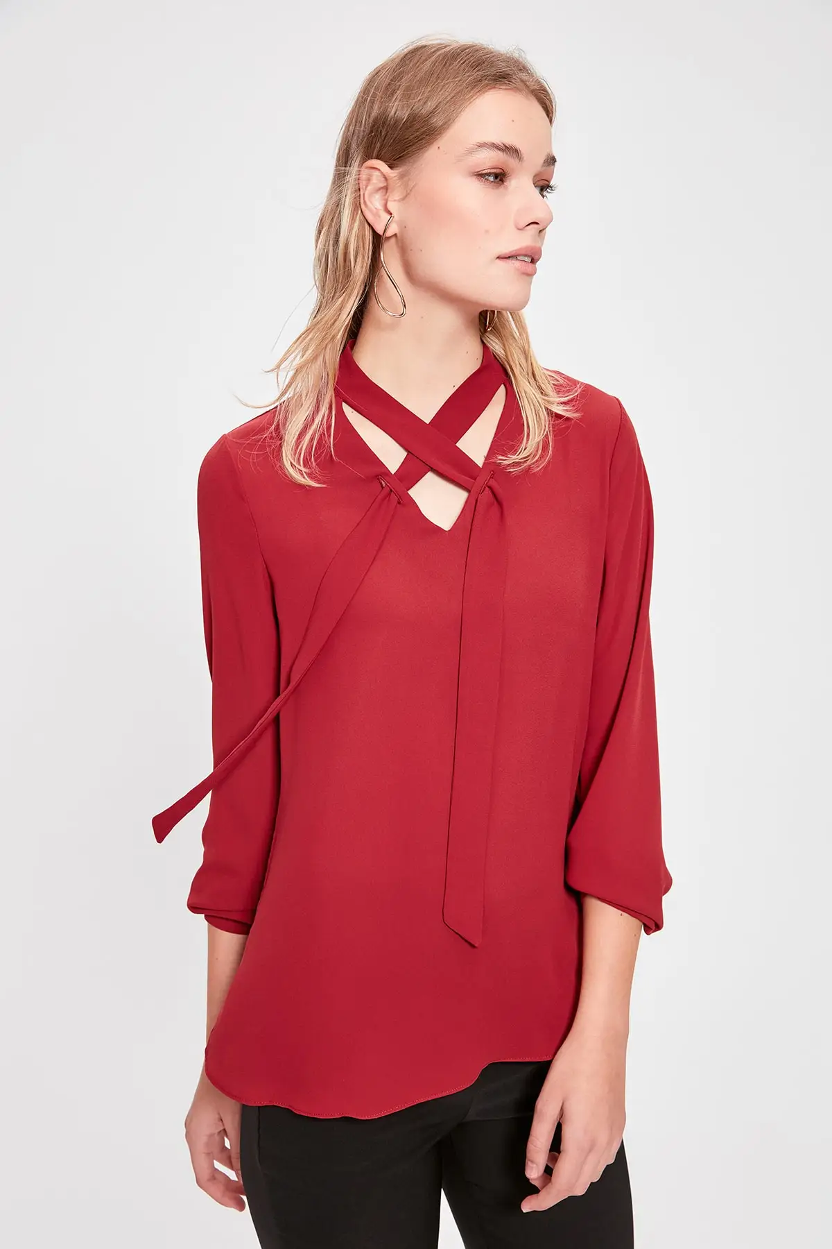 Соединительная муфта Trendyol Maroon Bluz TWOAW20BZ0238| |