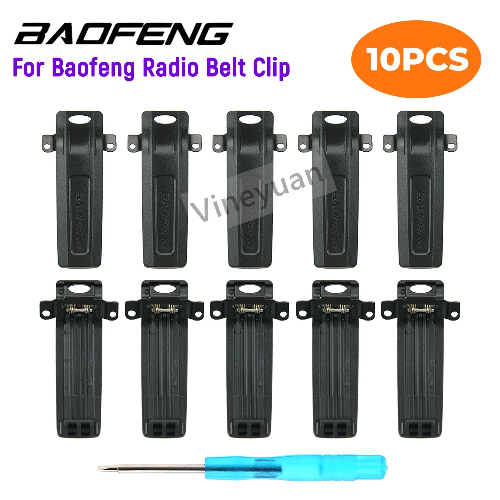 10PCS Original Belt Clip for Baofeng UV-82 UV-82L UV-8D UV-89 UV-82HP UV-82HX Two-Way Radios Walkie Talkie Belt Clip
