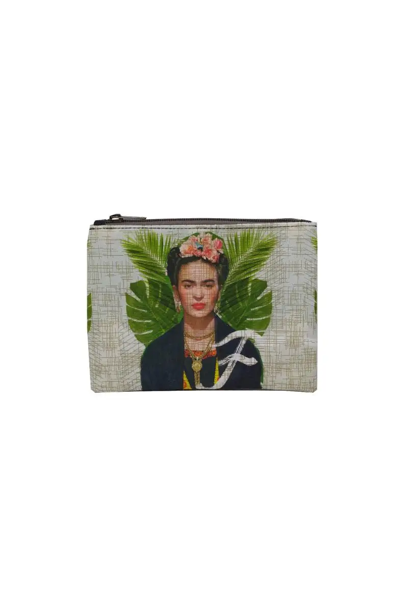 

Kahlo Frida Themed Toiletry Makeup Bag 2021 New Design Unique Looking Wallet Coffee and More Printed Makeup Bag