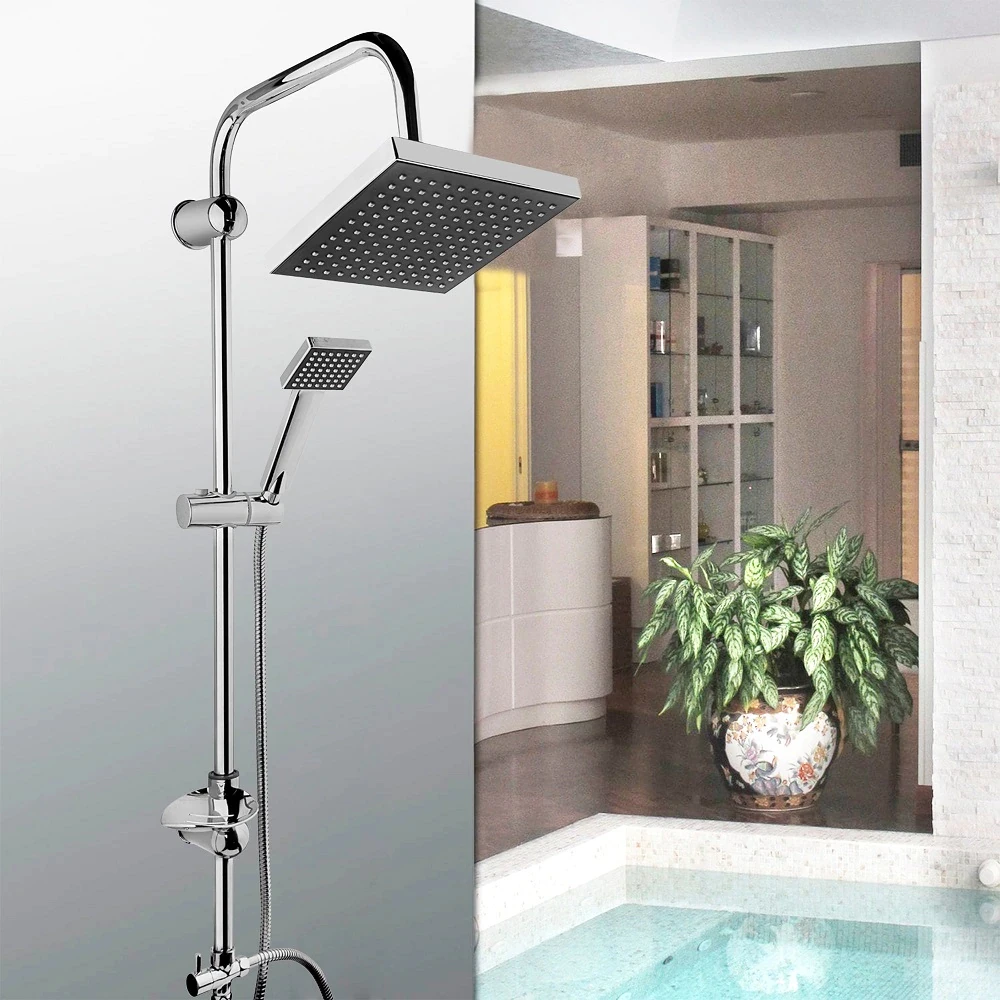 chrome shower stall faucet set rainfall rain mixer towel swivel spout bath head cabin bathroom robot sprinkler mixer tap 4 types free global shipping