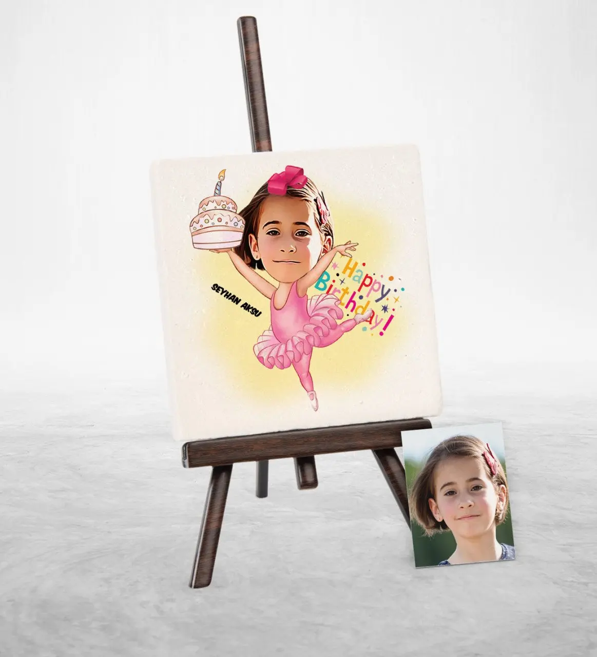 

Personalized Birthday Cartoon Şovaleli Natural Stone-2