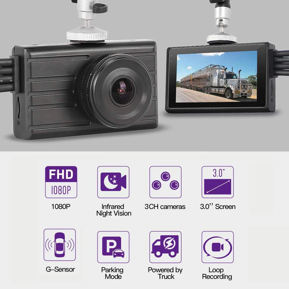 SYS 360 система камеры грузовика Full HD 1080P DVR видеорегистратор с двойным ИК ночным