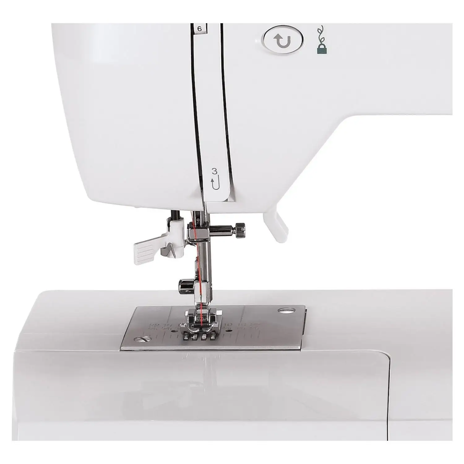 

Singer Brilliance 6180 Electronic Sewing Machine 80 Flexible Program Sewing White Practical Pattern Sewing Buttons Brand New